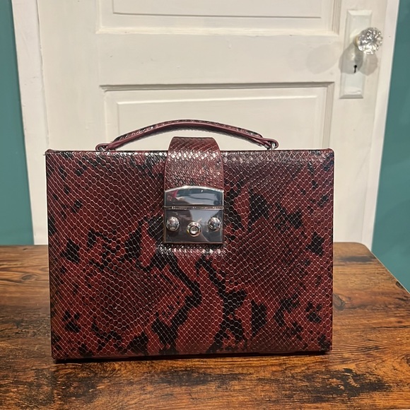 Zara Basic Python Train-case Purse - Picture 2 of 8